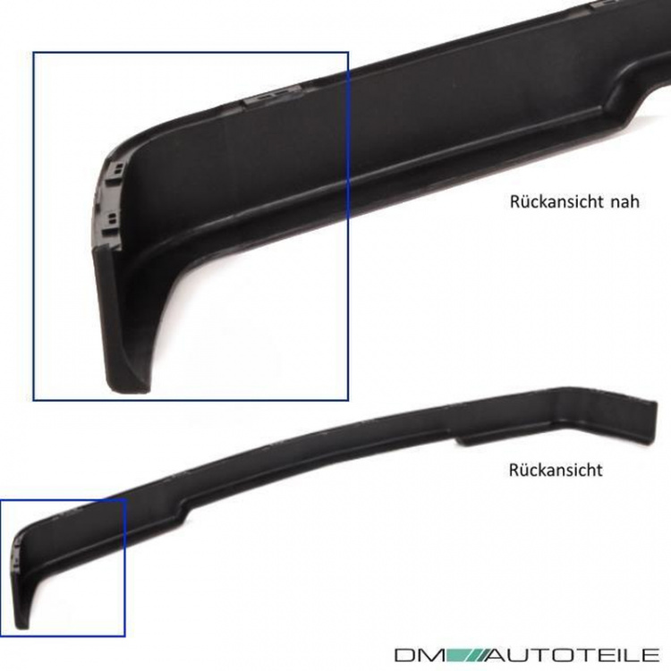 Frontspoiler Lippe vorne Schwarz + 10x Montage Clips 87-94 passend für BMW E30